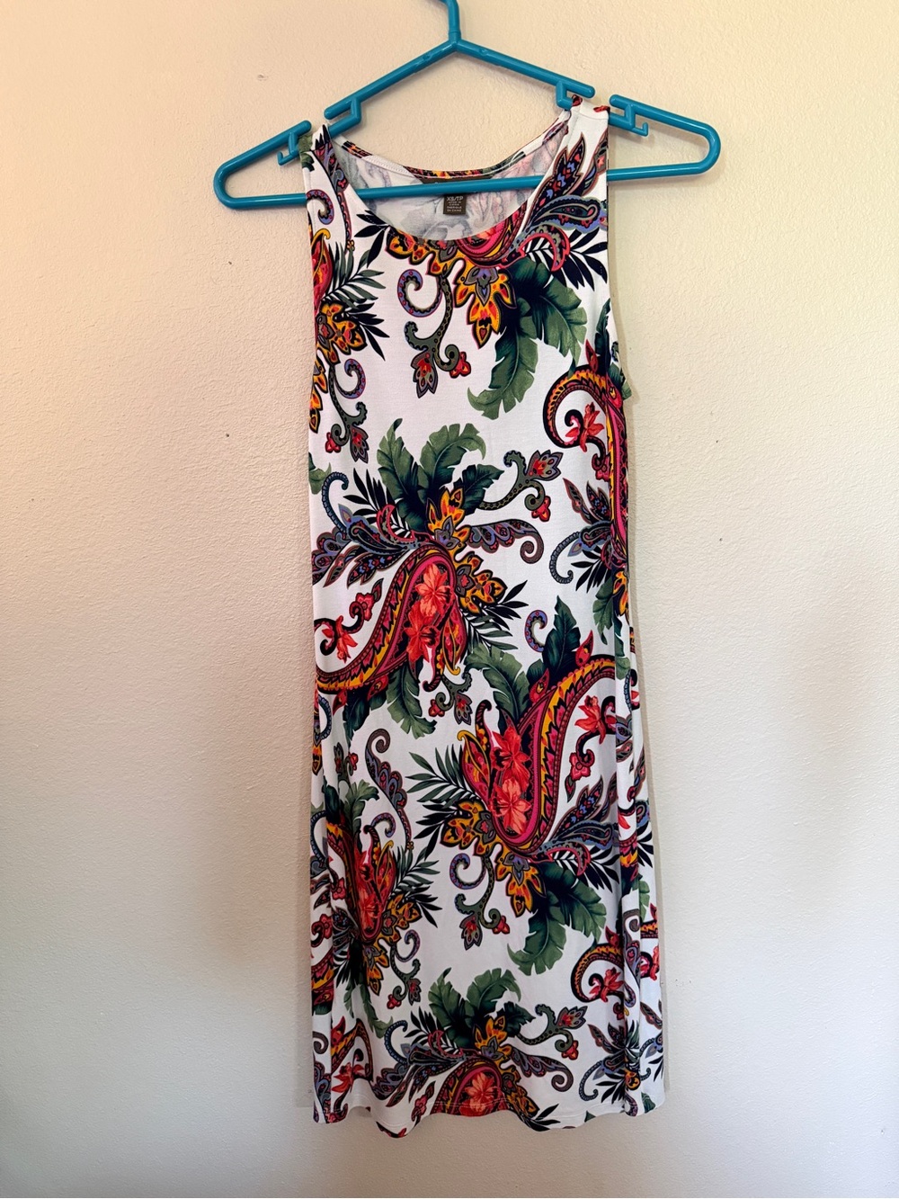 Tommy Bahama White Midi Dress with Botanical Print